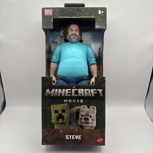 Mattel Other - Mattel A Minecraft 12" Jack‎ Black Steve Large Action Figure Brand New In Box
